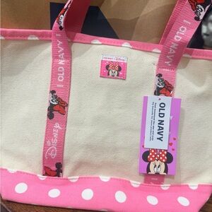 Old Navy Minnie Mouse Pink and Cream Kids Tote